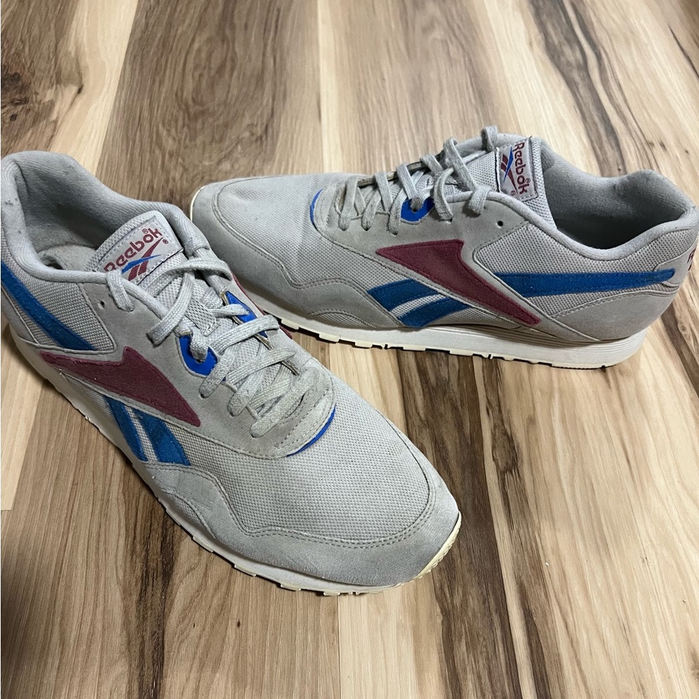 Reebok Rapide Mu - Men’s Gray, Blue, and Berry Athletic Sneakers